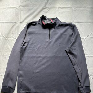 Members Mark Tech Grey Knit Quarter Zip Long Sleeve Active Pullover Mens XL NWT